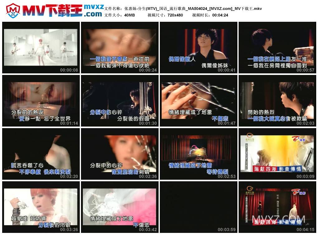 张惠妹-分生(MTV)_国语_流行歌曲_MA504024